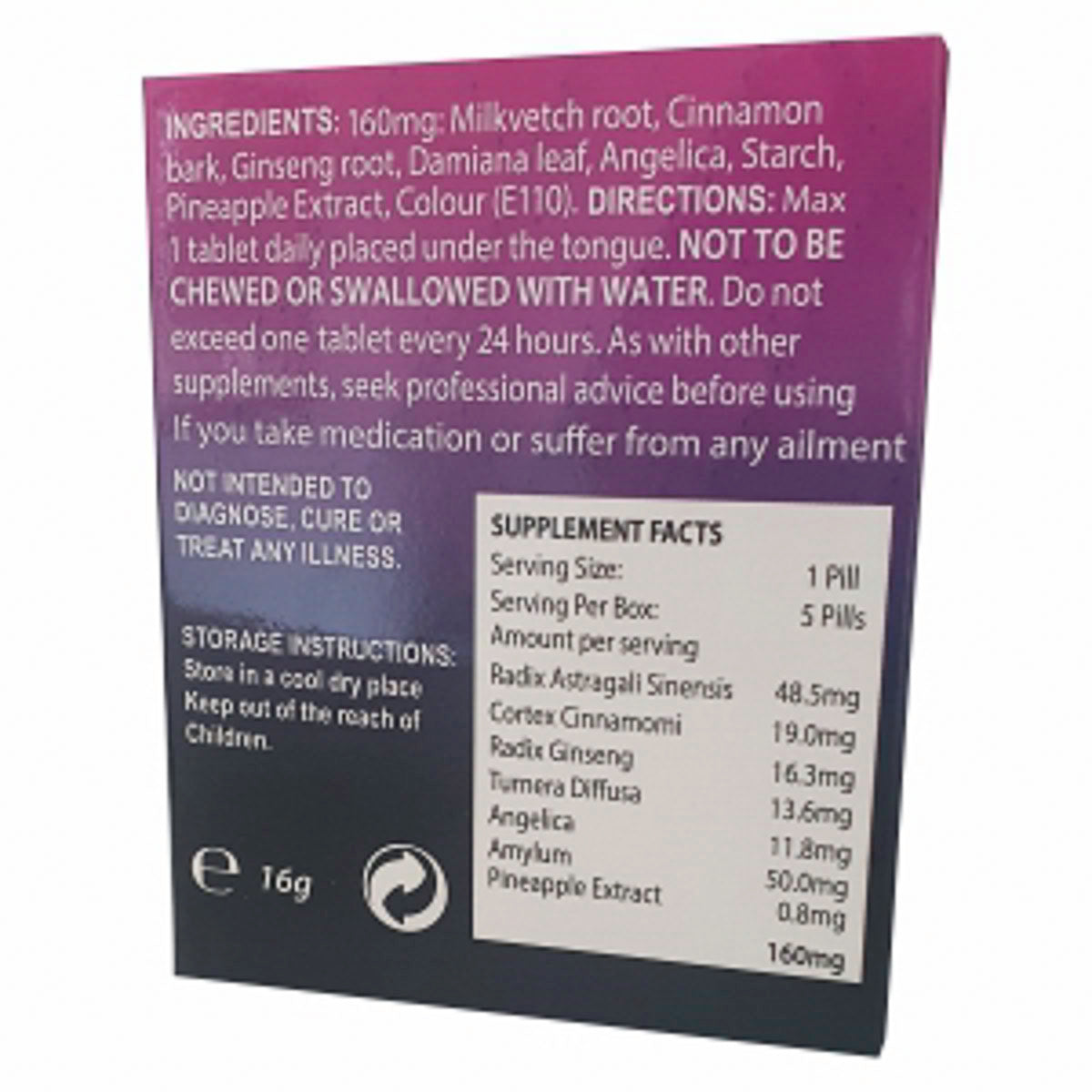 FIVE INSTANT X5 Sex Pills - Under the Tongue Pills for Men - Male Enhancement Sexual Supplements