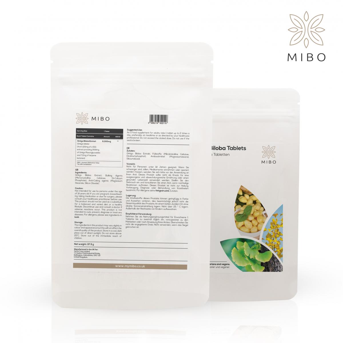 MiBo - Ginkgo Biloba 6000mg - 125 Tablets