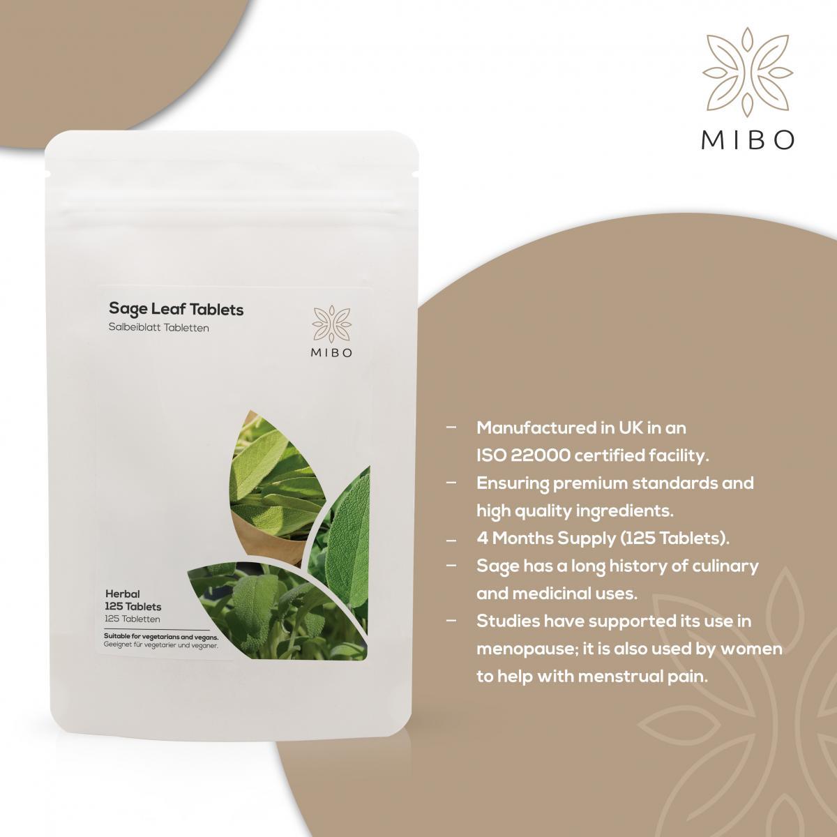MiBo HeartnBrain Bundle - Ginkgo Biloba 6000mg + Sage Leaf 800mg + Vitamin K2 MK-7 100mcg