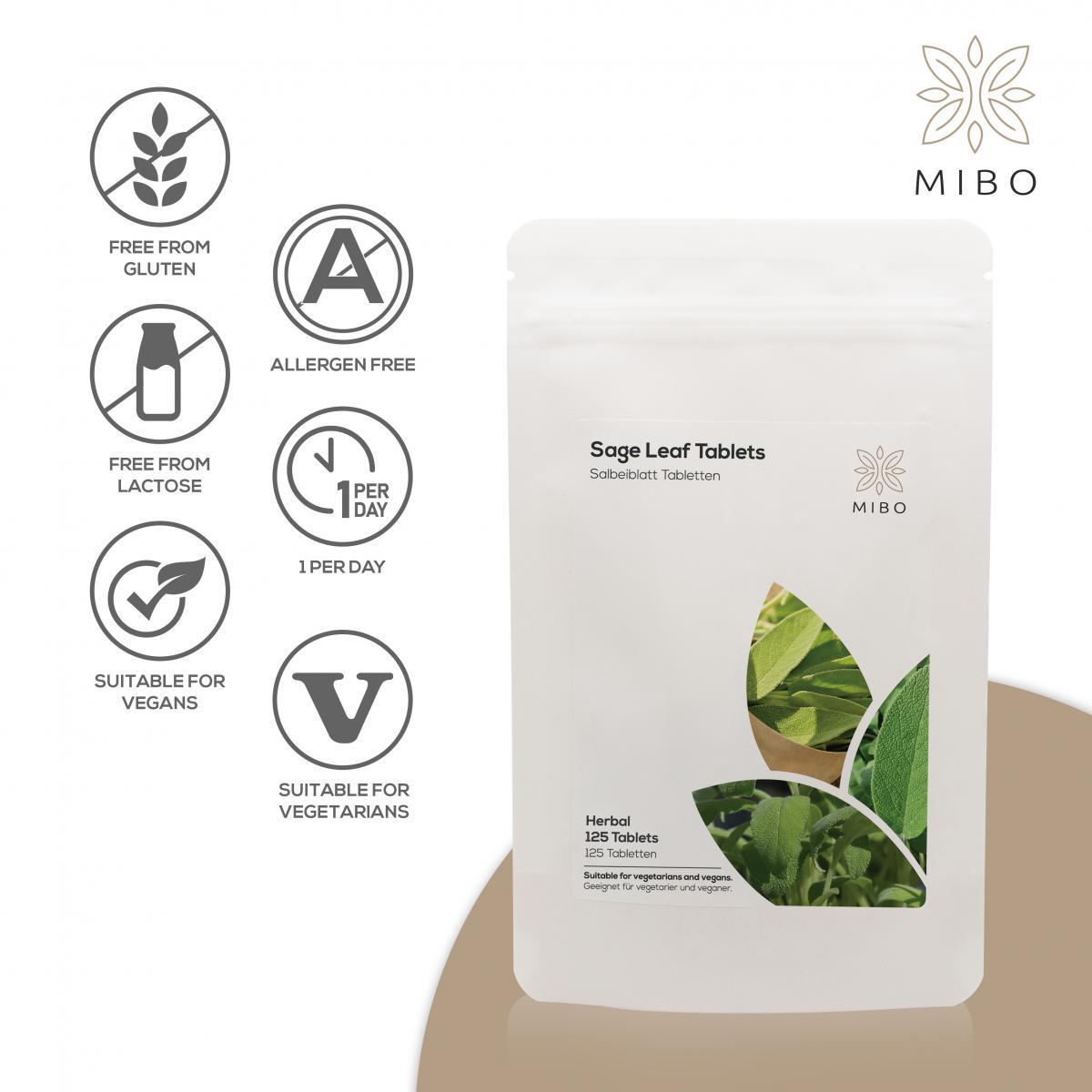 MiBo HeartnBrain Bundle - Ginkgo Biloba 6000mg + Sage Leaf 800mg + Vitamin K2 MK-7 100mcg