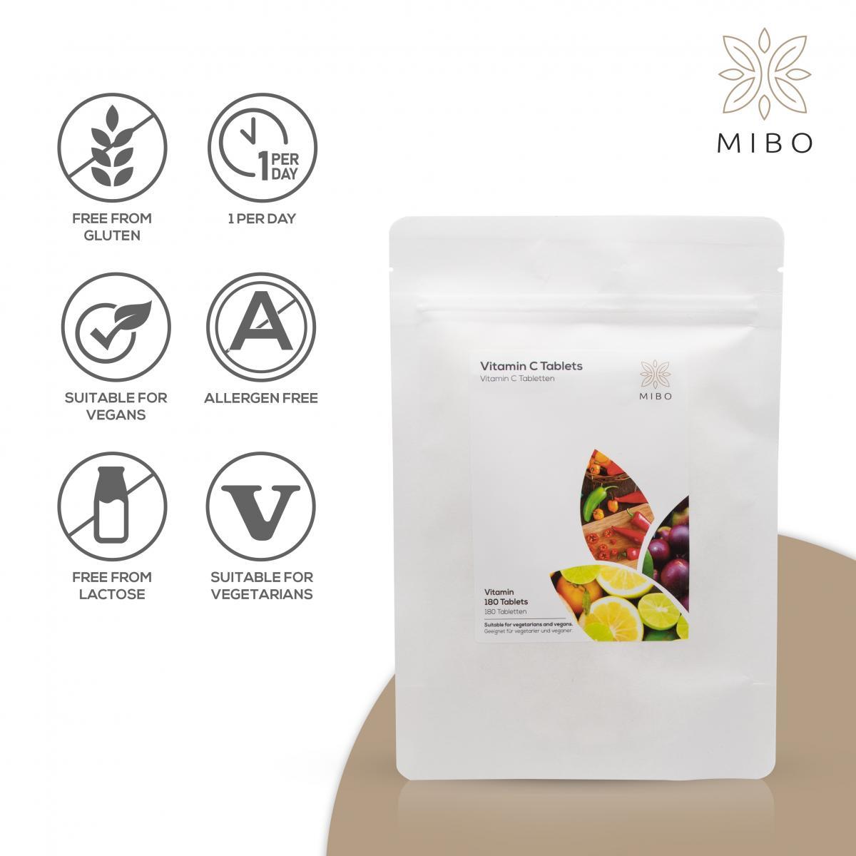 MiBo All Around Bundle - Vitamin B Complex + Magnesium Calcium Vitamin D3 K2 and Turmeric + Vitamin C 1000mg + 5-HTP 50mg