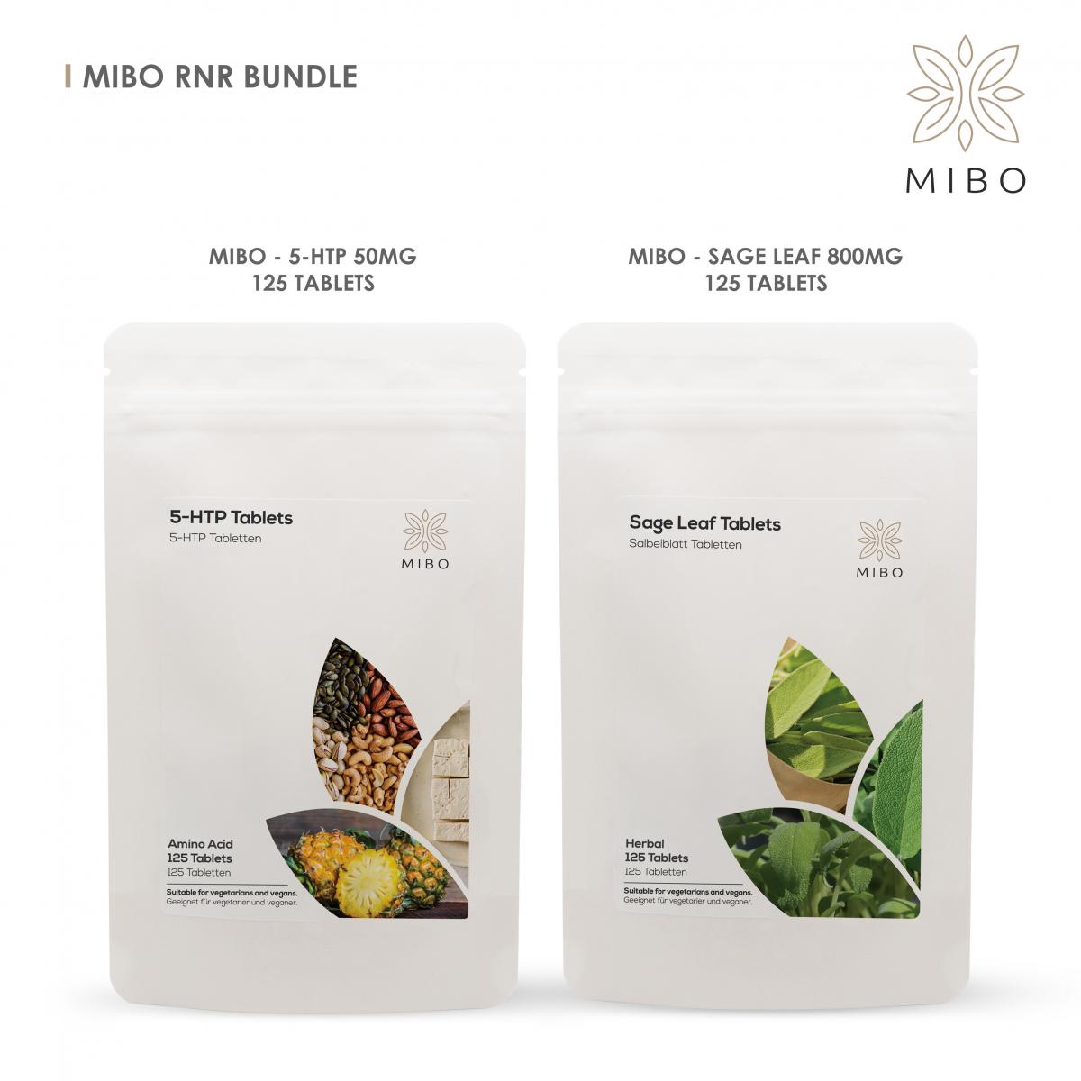 MiBo RnR Bundle - 5-HTP 50mg + Sage Leaf 800mg