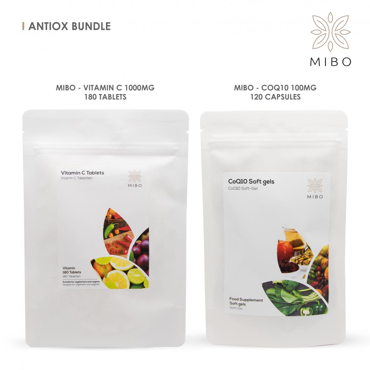 AntiOx Bundle - CoQ10 100mg + Vitamin C 1000mg
