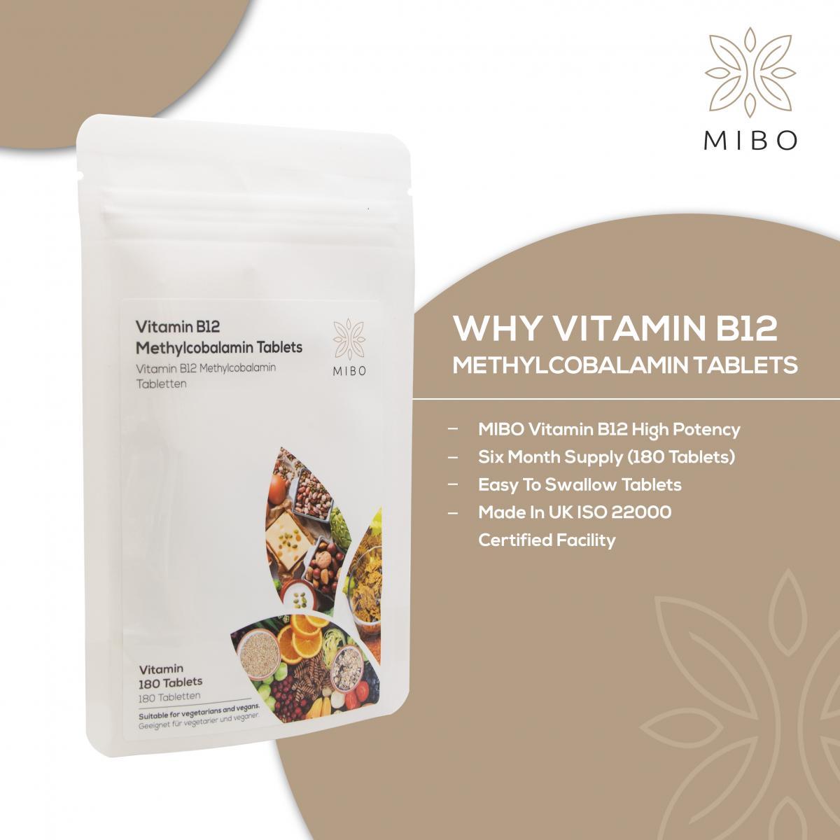 Vitamin K2 MK7 + Magnesium + Vitamin B12 Methylcobalamin Tablets pack of 3 by Mibo