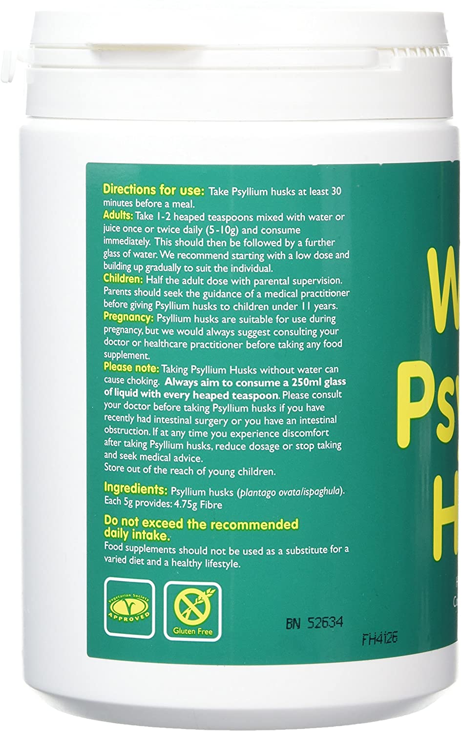 Whole Psyllium Husk Powder 300g