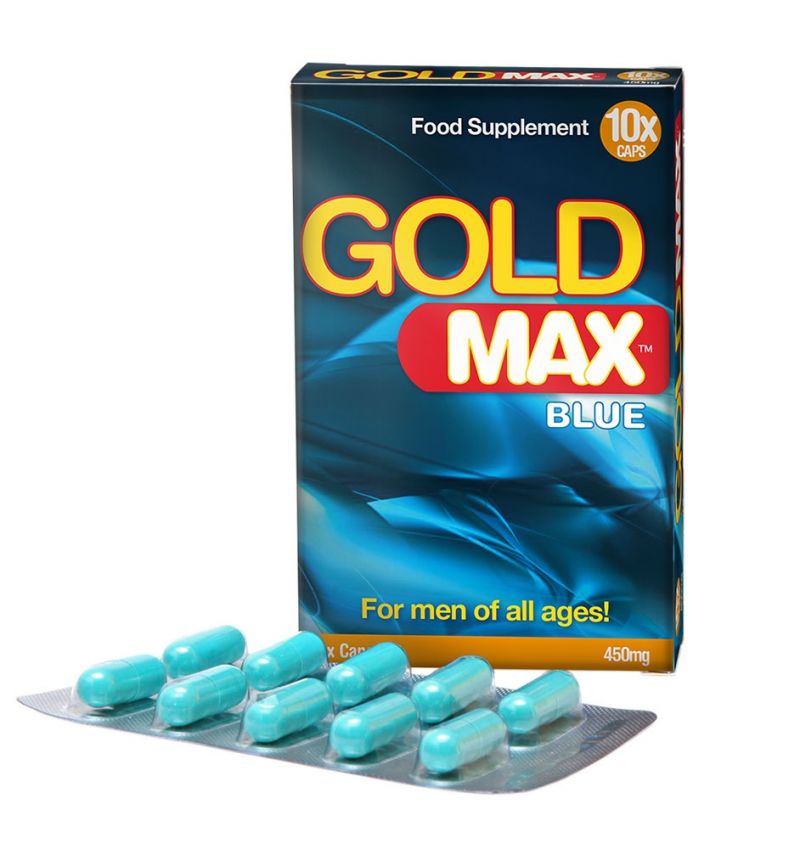 GOLDMAX BLUE Male Sex Enhancer Supplement 10 Capsules for Men - Herbal Erection - Libido Booster for Men
